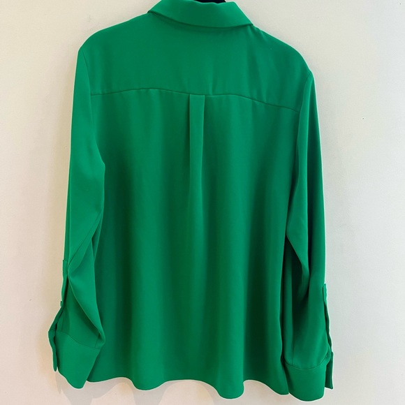 ZARA BOTTEGA GREEN BUTTON DOWN SHIRT - Picture 3 of 3